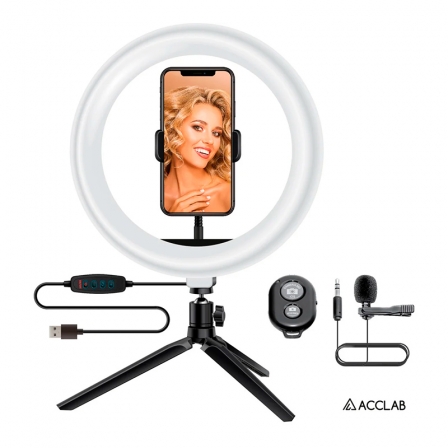 Комплект блогера Acclab 4в1 Ring of Light AL-LR101MB (1283126502057) Black, Черный
Комплект блогера Acclab 4в1 Ring of Light AL-LR101MB (1283126502057) Black, Черный