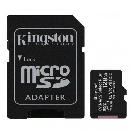 Карта памяти Kingston 128 GB microSDXC Class 10 UHS-I Canvas Select Plus + SD Adapter SDCS2/128GB, Черный
Карта памяти Kingston 128 GB microSDXC Class 10 UHS-I Canvas Select Plus + SD Adapter SDCS2/128GB, Черный