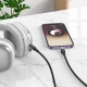 Аудiокабель HOCO UPA27 Spirit transparent digital audio conversion cable iP Black