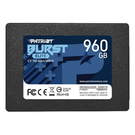 Накопичувач SSD Patriot Burst Elite 960GB 2.5" 7mm SATAIII TLC 3D