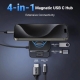 Док-станція складна 4 in 1 UGREEN CM801 HDMI-4K 60Hz PD-100W Black (35590)