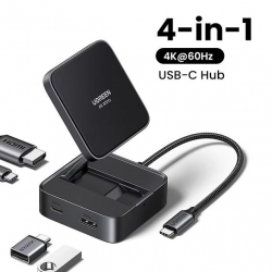Док-станція складна 4 in 1 UGREEN CM801 HDMI-4K 60Hz PD-100W Black (35590)
