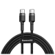 Кабель Baseus Cafule Cable USB Type-C to Type-C 60W 1m Black/Grey (CATKLF-IG1)