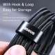 Кабель Baseus Cafule USB Type-C to USB Type-C 60W PD Quick charge 1 м Black/Red (CATKLF-I91)