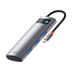 Мультипортовий адаптер Baseus Gleam Series 7-Port HUB Gray (B00030708811-00)