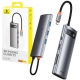 Мультипортовий адаптер Baseus Gleam Series 7-Port HUB Gray (B00030708811-00)