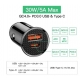 Автомобільний зарядний пристрій Baseus Circular Plastic QC 4.0+PD3.0 30W USB + Type-C 5A Black (CCYS-D01)