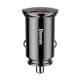 Автомобільний зарядний пристрій Baseus Circular Plastic QC 4.0+PD3.0 30W USB + Type-C 5A Black (CCYS-D01)