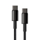 Кабель Baseus Tungsten Gold Fast Charging Data Cable Type-C to Type-C 100W 2m Black