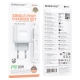 Мережевий зарядний пристрій з кабелем BOROFONE BA99A Breeze single port PD20W charger set(C to iP) White