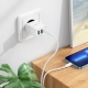Мережевий зарядний пристрій з кабелем BOROFONE BA70A Quick three-port PD20W(1C2A) charger set(C to iP) White