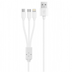 Кабель WUW-X179 3 in 1 charge cable  white