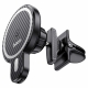Автотримач для телефона з БЗП HOCO CA85 Ultra-fast magnetic wireless charging car holder Black