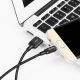 Кабель HOCO X14 USB to Micro 2,4A, 1m, nylon, aluminum connectors, Black
