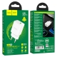 Мережевий зарядний пристрій HOCO N28 Founder PD20W+QC3.0 charger White
