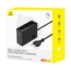 Мережевий зарядний пристрій з кабелем Baseus Baseus Digital GaN Intelligent Desktop Fast Charger 3C+U+DC 240W EU Cluster Black