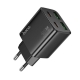 Мережевий зарядний пристрій HOCO N56 Fundador four-port PD30W(2C2A) charger(EU) Black