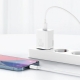 Мережевий зарядний пристрій з кабелем Baseus Super Si 1C 20W With Simple Wisdom Data Cable Type-C/iP 1m White