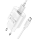 Мережевий зарядний пристрій з кабелем HOCO C109A Fighter single port QC3.0 charger set(Type-C) White