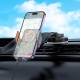 Автотримач для телефона з БЗП HOCO HW8 Transparent Discovery Edition wireless fast charging car holder(center console) Metal Gra