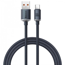 Кабель Baseus Crystal Shine Series Fast Charging Data Cable USB to Type-C 100W 1.2m Black