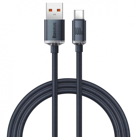 Кабель Baseus Crystal Shine Series Fast Charging Data Cable USB to Type-C 100W 1.2m Black