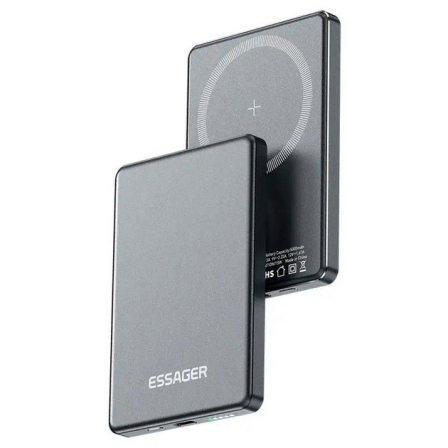 Зовнішній акумулятор (павербанк) Essager KR-W002 5000mAh Grey (EDY5K-YJ0A-Z)
