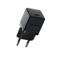 Мережевий зарядний пристрій з кабелем Baseus Palm Fast Charger 1C 30W EU Cluster Black(With: Baseus Mini White Cable C to C 60W(