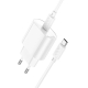 Мережевий зарядний пристрій з кабелем HOCO C109A(PD20W) Fighter single port PD20W charger set(C to C) White