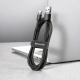 Кабель Baseus Cafule Cable USB For Type-C 3A 0.5m Gray+Black