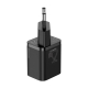 Мережевий зарядний пристрій з кабелем Baseus Super Si Quick Charger 1C 25W EU Sets Black（With Mini White Cable C to C 3A 1m Blac