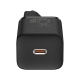 Мережевий зарядний пристрій з кабелем Baseus Super Si Quick Charger 1C 25W EU Sets Black（With Mini White Cable C to C 3A 1m Blac