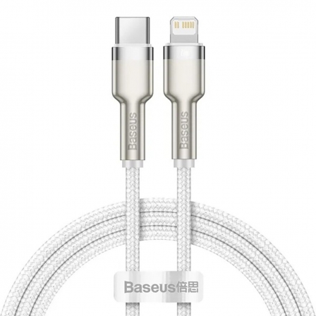 Кабель Baseus Cafule Series Metal Data Cable Type-C to iP PD 20W 1m White