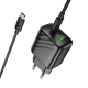 Мережевий зарядний пристрій з кабелем HOCO CS25A Rico PD20W+QC3.0 charger set(C to C) Black