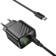 Мережевий зарядний пристрій з кабелем HOCO CS25A Rico PD20W+QC3.0 charger set(C to C) Black