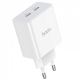 Мережевий зарядний пристрій HOCO C108A Leader PD35W dual port(2C) charger White