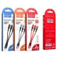 Кабель HOCO X47 USB to iP+Type-C+Micro 2.4A, 0.25m, nylon, aluminum connectors, Black