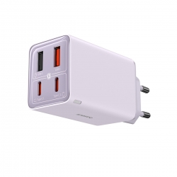 Мережевий зарядний пристрій з кабелем Baseus GaN6 Pro Fast Charger 2C+2U 65W EU Star Purple(With:Mini White Cable C to C 100W(20