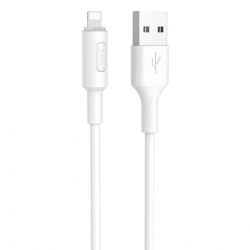 Кабель HOCO X25 USB to iP 2A, 1m, PVC, PVC connectors, White