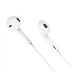 Навушники HOCO M101 Crystal joy wire-controlled earphones with microphone White
