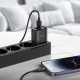 Мережевий зарядний пристрій з кабелем HOCO C141A Smart dual-port charger set(iP) Black