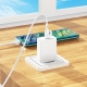 Мережевий зарядний пристрій з кабелем BOROFONE BA21A Pro Long journey single port PD20W charger set(C to C) White