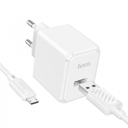 Мережевий зарядний пристрій з кабелем HOCO CS11A Ocean single port charger set(Micro) White