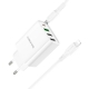 Мережевий зарядний пристрій з кабелем BOROFONE BA79A Clever four-port PD20W(1C3A) charger set(C to iP) White