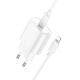 Мережевий зарядний пристрій з кабелем HOCO C109A(PD20W) Fighter single port PD20W charger set(C to iP) White