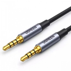 Аудіокабель UGREEN 3.5mm 4-Pole M/M Audio Cable Alu Case 1m