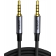 Аудіокабель UGREEN 3.5mm 4-Pole M/M Audio Cable Alu Case 1m