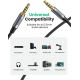 Аудіокабель UGREEN 3.5mm 4-Pole M/M Audio Cable Alu Case 1m