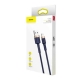 Кабель Baseus cafule Cable USB For iP 2.4A 1m Gold+Blue