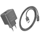 Мережевий зарядний пристрій з кабелем HOCO CS11A Ocean single port charger set(iP) Black